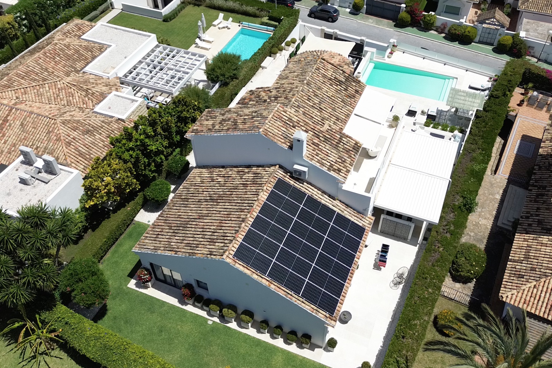 Screenshot Logo of Marblanc Solar Geothermal featuring a blue circular design and text.